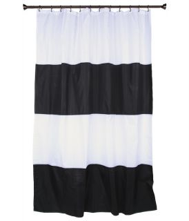 Interdesign Zeno Waterproof Shower Curtain Extra Long Black White
