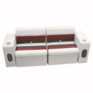 Deluxe Pontoon Furniture w/Classic Base   Front Group Package E White/Red/Charc 89992whtredchr