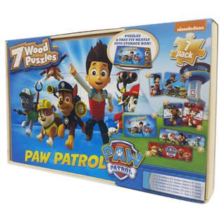 Nickelodeon 7 in 1 Paw Patrol Puzzle with Tin   Toys & Games   Puzzles