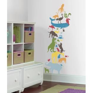 RoomMates Animal Tower Giant Wall Decals   Home   Home Decor   Wall