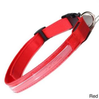 OxGord LED Light up Pet Collar Large Red