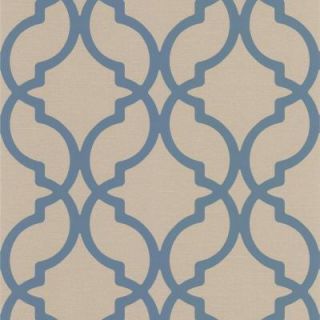 56 sq. ft. Harira Blue Moroccan Trellis Wallpaper DL30617