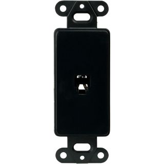 Eaton 1 Gang Black Single Decorator Phone Wall Plate Insert