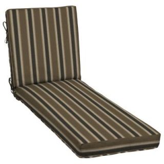 Hampton Bay Rea Stripe Quick Dry Outdoor Chaise Lounge Cushion FD04215A D9D1