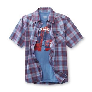 Route 66   Boys Plaid Shirt & Graphic T Shirt   Safari Tour