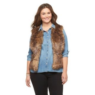 Plus Size Faux Fur Brown Vest Mossimo Supply Co.