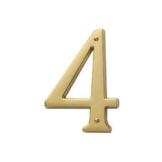 Baldwin 90674 Address Numbers House Number Home Accents 4 ;Polished Brass