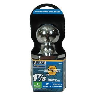 Reese Chrome Interlock Trailer Hitch Ball 1 7/8 Inch Ball 1 Inch x 2