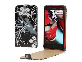 Flower Pattern Vertical Flip Leather Case for Nokia Lumia 625