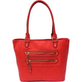 George Women's Double Front Zipper Tote Handbag