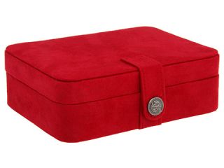Mele Giana Plush Fabric Jewelry Box Red