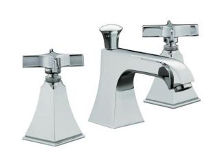 KOHLER K 454 3S CP 8" Widespread Memoirs Widespread Lavatory Faucet with Stately Design and Cross Handles Polished Chrome