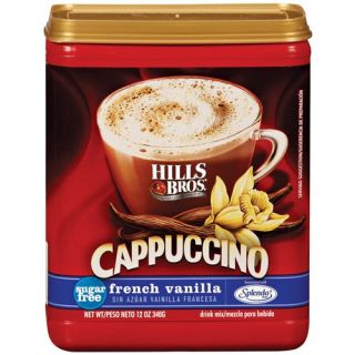 Hills Bros Sugar Free French Vanilla Cappuccino Beverage Mix, 12 Oz