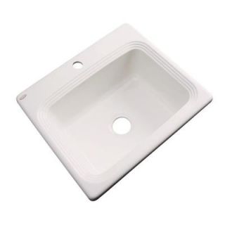 Thermocast Rochester Drop In Acrylic 25 in. 1 Hole Single Bowl Kitchen Sink in Almond 25102