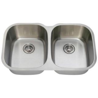 Polaris Sinks Undermount Stainless Steel 35 in. Double Bowl Kitchen Sink P405 16