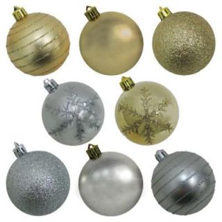 Brite Star 60mm Shatterproof Ornament Silver/Gold PVC Tube (50 Count) 70 646 00