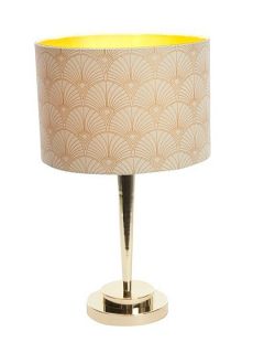 Biba Rochelle gold effect printed table lamp