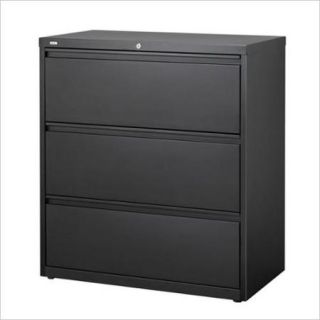 Hirsh Industries 10000 Series 3 Drawer Lateral File Cabinet in Black