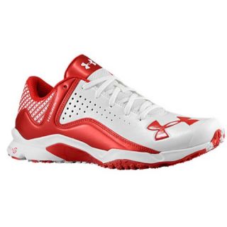 Under Armour Yard Low Trainer   Mens   Baseball   Shoes   White/Cardinal