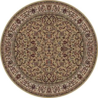 Concord Global Trading Persian Classics Kashan Gold 7 ft. 10 in. Round Area Rug 20219