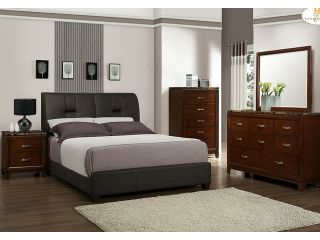 Homelegance Bleeker 5 Piece Upholstered Platform Bedroom Set