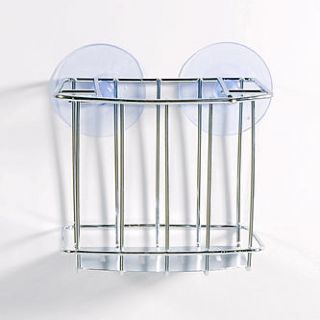 Exquisite Toothbrush Holder Wire and Clear Plastic 2 Suction Cups