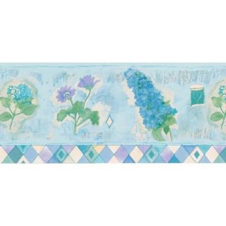 Lavender Whimsy Floral Wallpaper Border