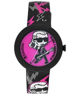 Karl Lagerfeld Unisex KARL Pop tokidoki Black Silicone Strap Watch