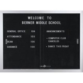 AARCO Directory Enclosed Wall Mounted Bulletin Board