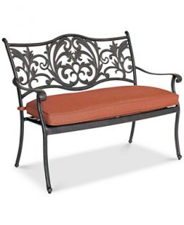 Chateau Cast Aluminum Outdoor Dining Bench   Furniture