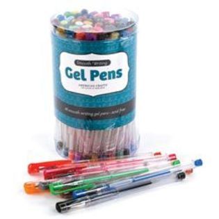 American Crafts  Gel Pen Canister 48/Pkg Glitter, Metallic, Pastel