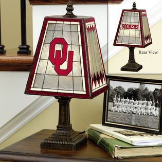Memory Company Oklahoma Sooners 14 inch Art Glass Lamp   Fitness