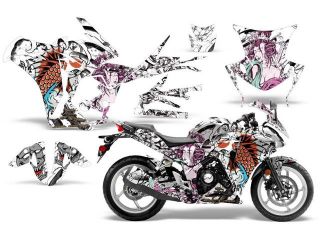 2010 2013|Honda|CBR|250R::AMRRACING Sport Bike Graphics Decal Kit Tsunami White