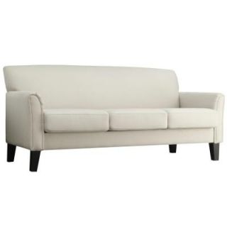 HomeSullivan Durham Contemporary Linen Sofa in White 409913WL 3TLASOFA