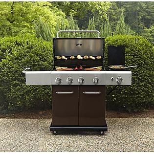 Kenmore  4 Burner LP Mocha Gas Grill w/ Searing Burner & Side Burner