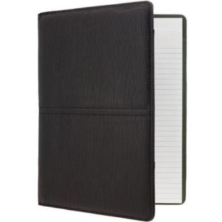 Buxton Brown Leather Writing Professional Pad Folio Interior Pockets 8"x11" Pad