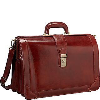 Mancini Leather Goods Luxurious Italian Leather 17” Laptop Briefcase