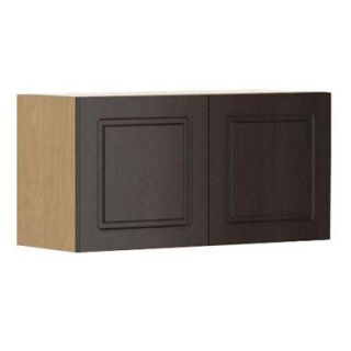 Fabritec 30x15x12.5 in. Bern Wall Bridge Cabinet in Maple Melamine and Door in Dark Brown W3015.M.BERNE
