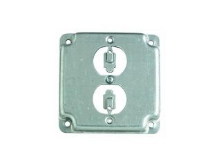 T & B RS 12 4" Steel Square Box Surface Cover, 1 Duplex Receptacle, Qty 50