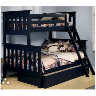 Slatted Twin over Full Bunk Bed Customizable Bedroom Set