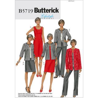 Butterick Pattern Misses' and Women's Jacket, Dress, Skirt and Pants, RR (18W, 20W, 22W, 24W)