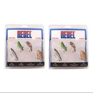 (8) Rebel PK4RB1 Classic Critters Fishing Lures   Crankbait/Topwater/Bass etc.