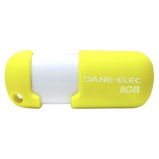 Dane Elec 8GB USB Flash Drive w/Cloud   Yellow/White (DA Z08GCN5DD C