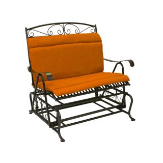 Blazing Needles Solid All weather Outdoor Double Glider Chair Cushion