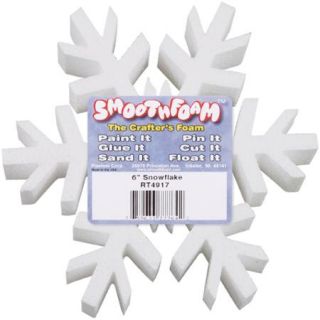 Smooth Foam Snowflake 6 Inch