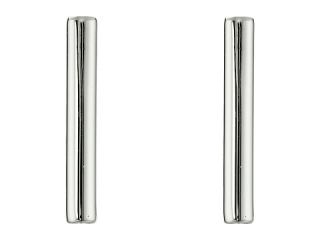 French Connection Tube Stud Earrings Silver