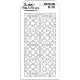 Tim Holtz Layered Stencil 4.125"X8.5" Latticework