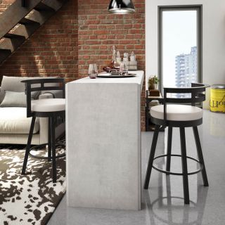 Amisco Render 26 inch Swivel Metal Counter Stool