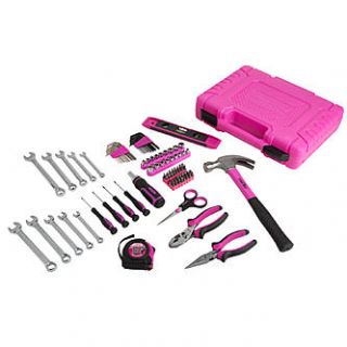 The Original Pink Box PINK 94 Piece Home Repair Tool Kit   Tools