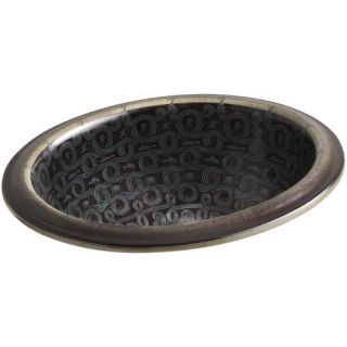 Serpentine Bronze Design On Intaglio Drop In Bathroom Sink